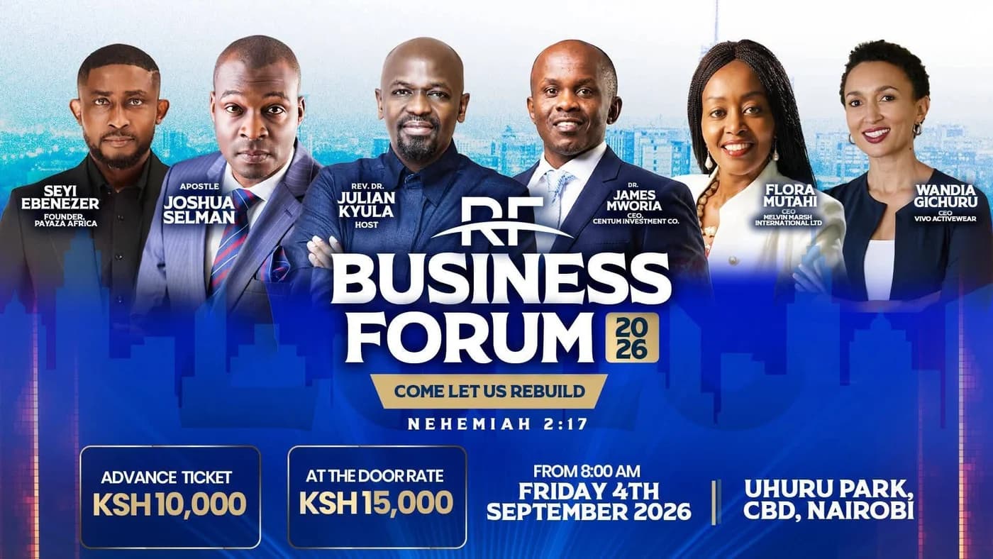 Rhema Feast Business Forum 2026, Come Let Us Rebuild, Friday 4 September 2026 at Uhuru Park