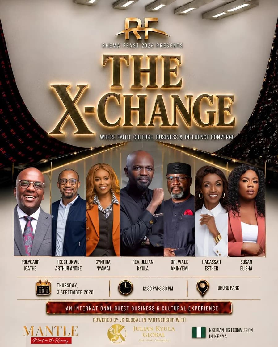The X-Change: Where Faith, Culture, Business & Influence Converge, Thursday 3 September 2026 at Uhuru Park