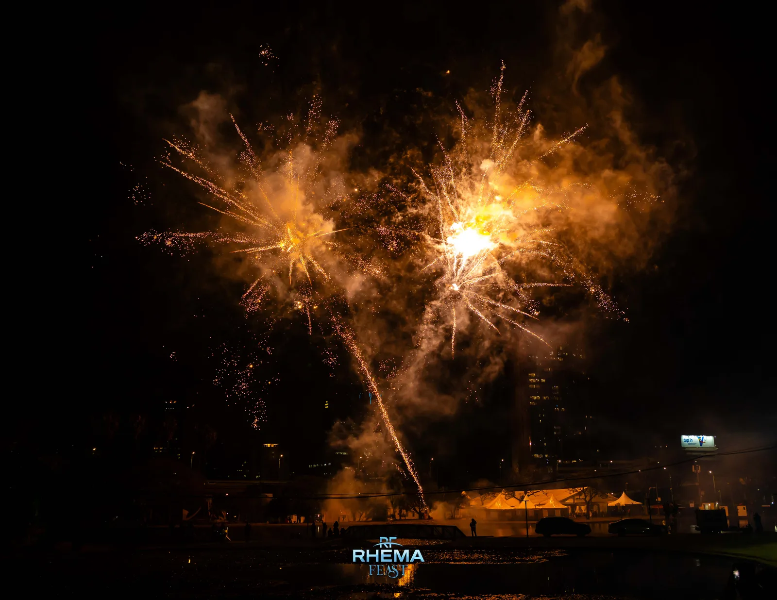 Fireworks over Uhuru Park at the close of the first night
