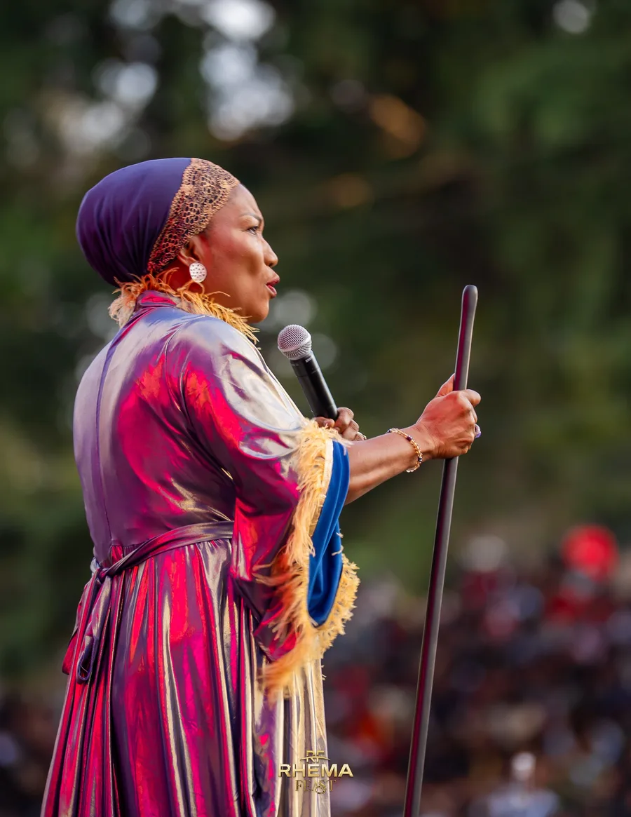 Bishop Funke Felix-Adejumo ministering in a second session, Day 2