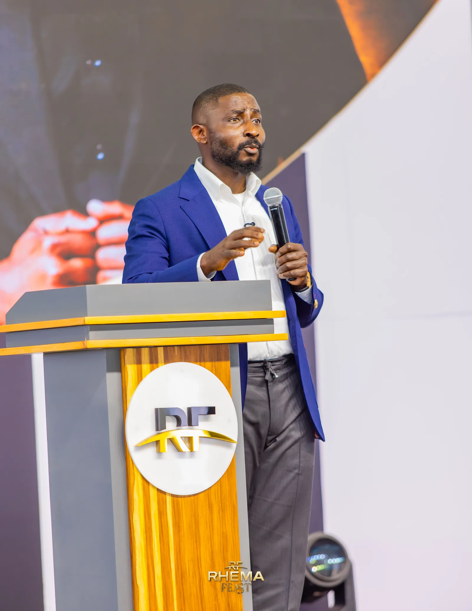 Seyi Ebenezer, CEO of Payaza Africa, delivering his Tech Talk keynote