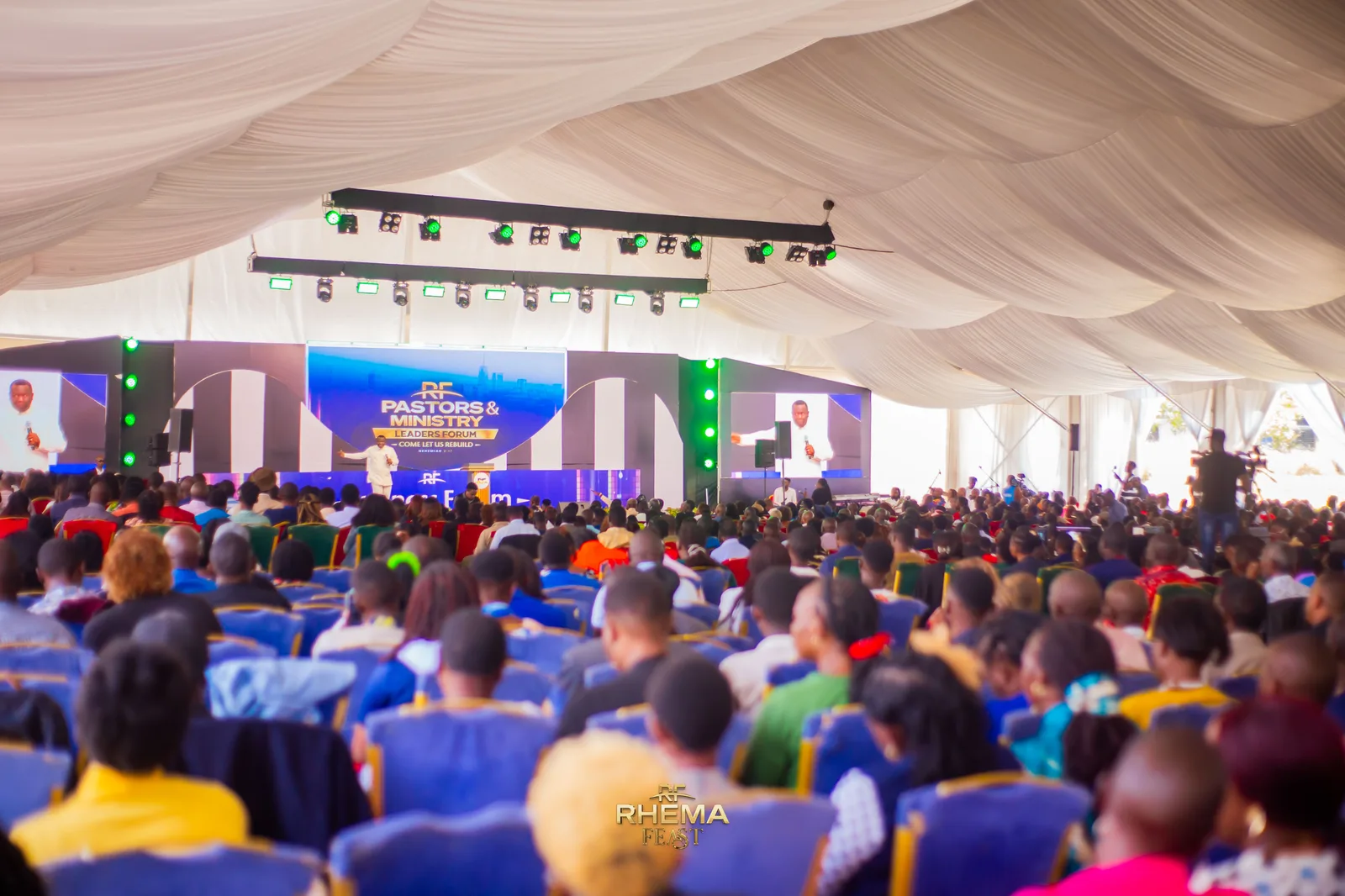 The packed marquee at the Pastors and Ministry Leaders Forum